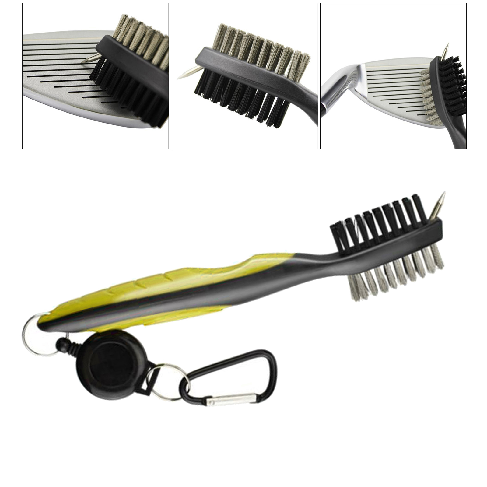 Golf Club Brush Golf Pole Putter Double Sided Groove Cleaner Cleaning Brushes Tool for Outdoor Exercise Sport Decoration