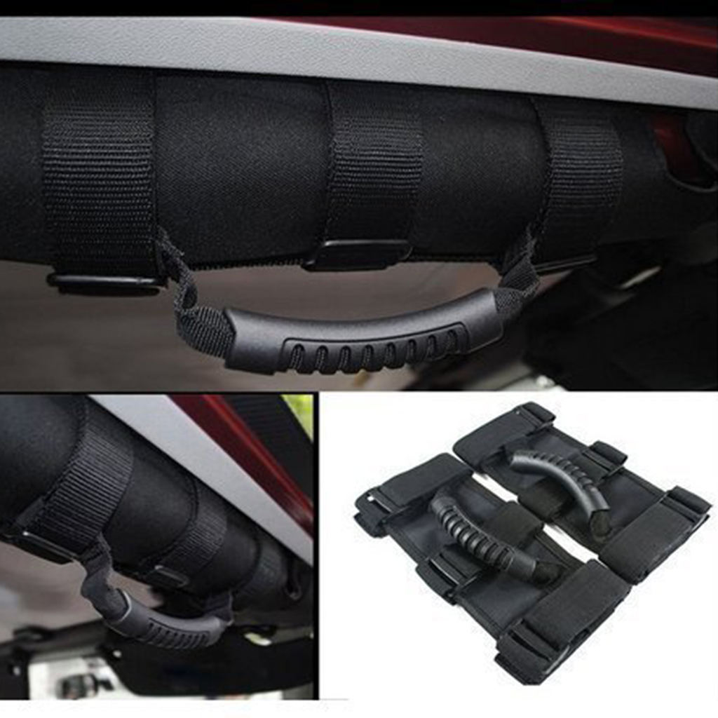 2Pieces Roll Bar Grab Handles Grib Hand Holder For Jeep Wrangler JK TJ YJ