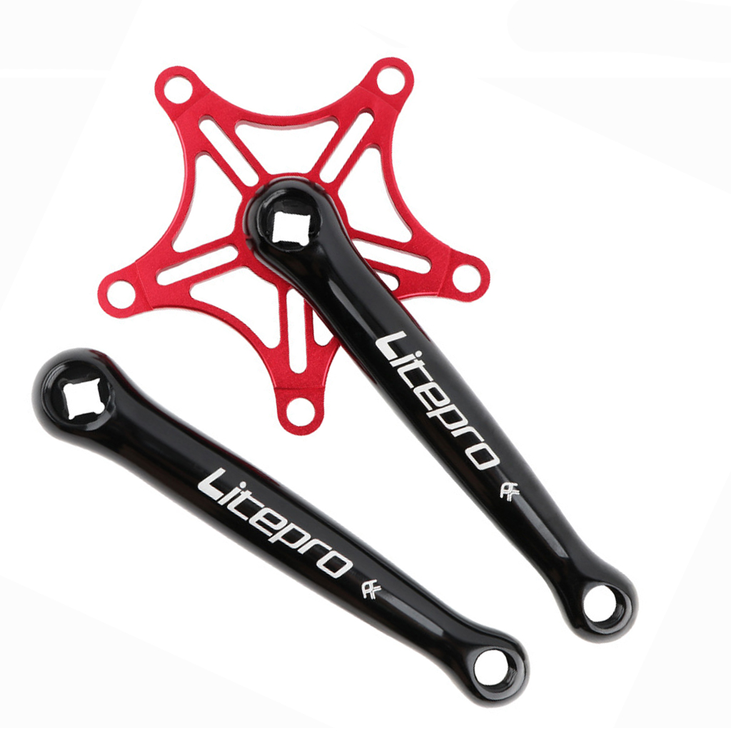 170mm Crankarms 130 BCD  Folding Bike Crankset for Single Speed Bike,