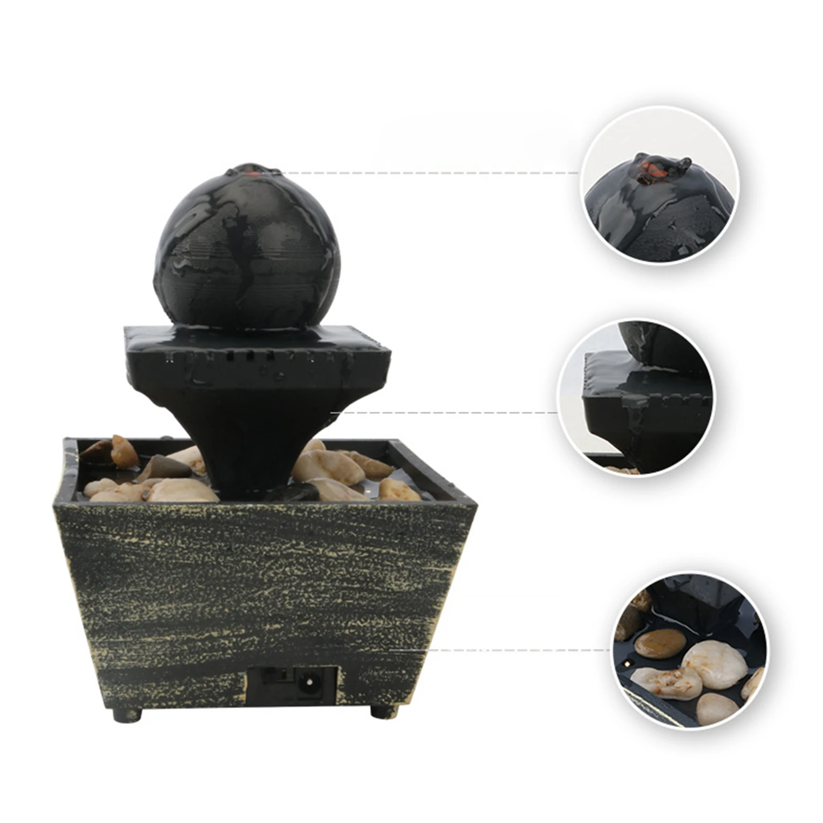 Feng Shui Tabletop Water Fountain Decor Home Decor Gifts for Friends Family