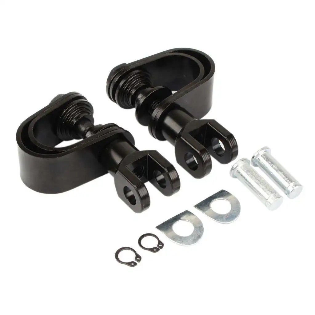 Motorcycle Foot Pegs Brackets Footrest Mounting Clamps Fit for Harley Motorcycles with 1 inch to 1-1/2 inch Engine Guard Bar