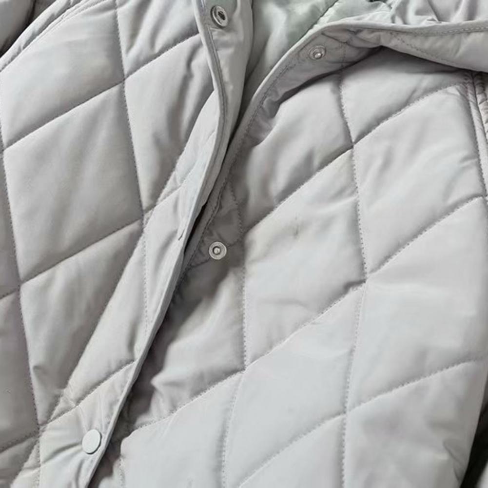 Casaco feminino de peito único, parkas acolchoados,