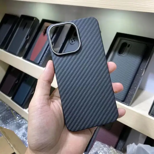 X-LEVEL Nano Kevlar Series for iPhone 14 Pro Max Carbon Fiber Magnetic  Phone Case Ultra Slim Aramid Fiber Drop-proof Back Cover - Black Wholesale