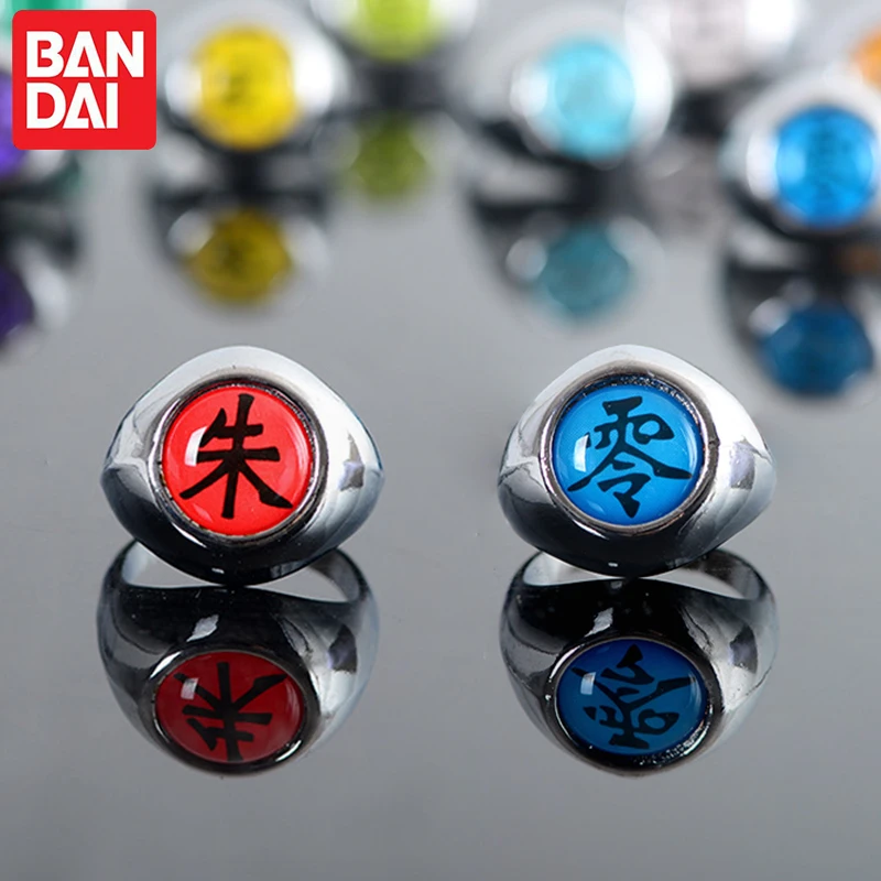 Size 8/11 Black Metal For Naruto Cosplay Toy Ring Gift Fashion #K9 