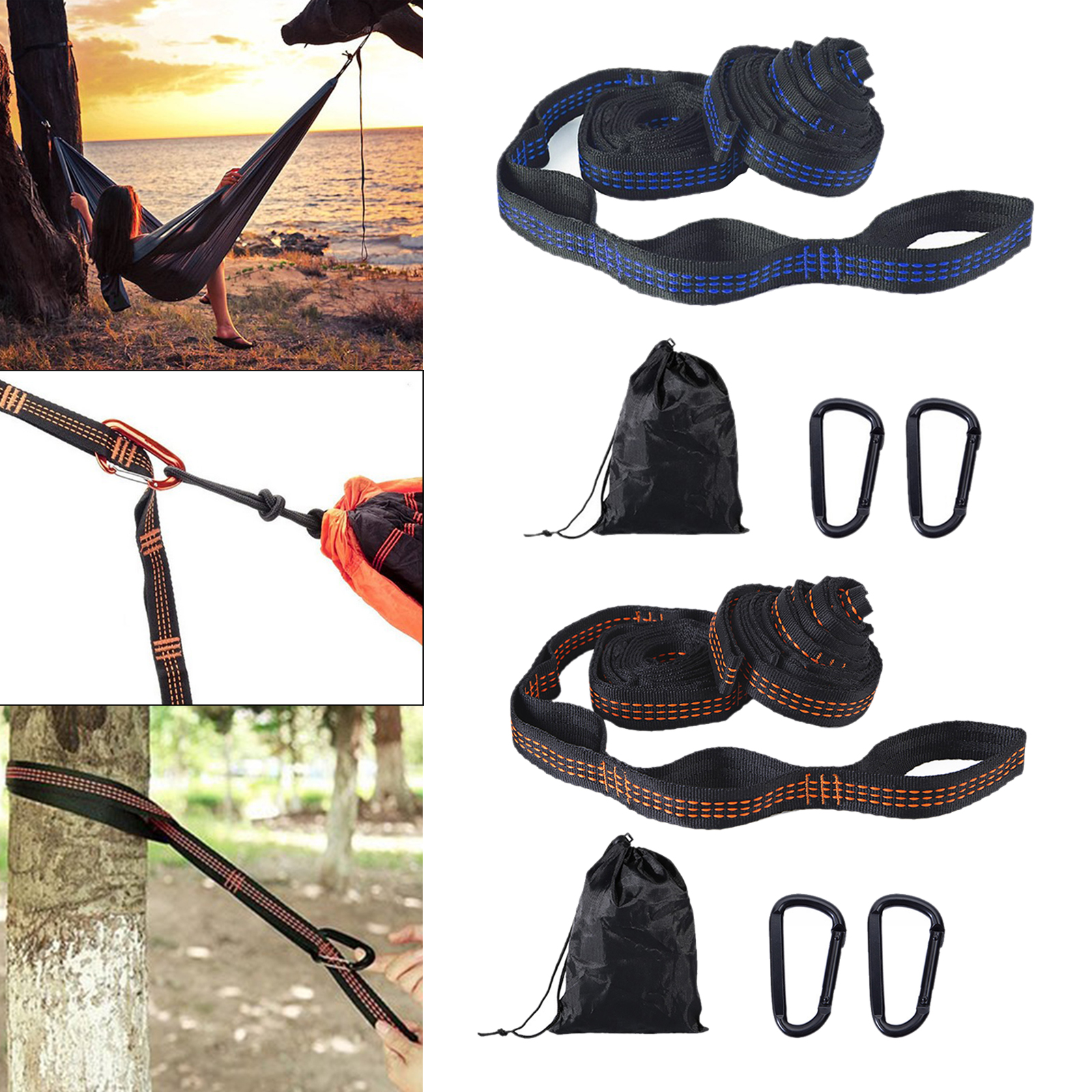 2pcs Super Strong Hammock Strap ing Hammock Belt for Camping,Traveling,Portable Hammock ing Tree Rope 3m x 2.5cm