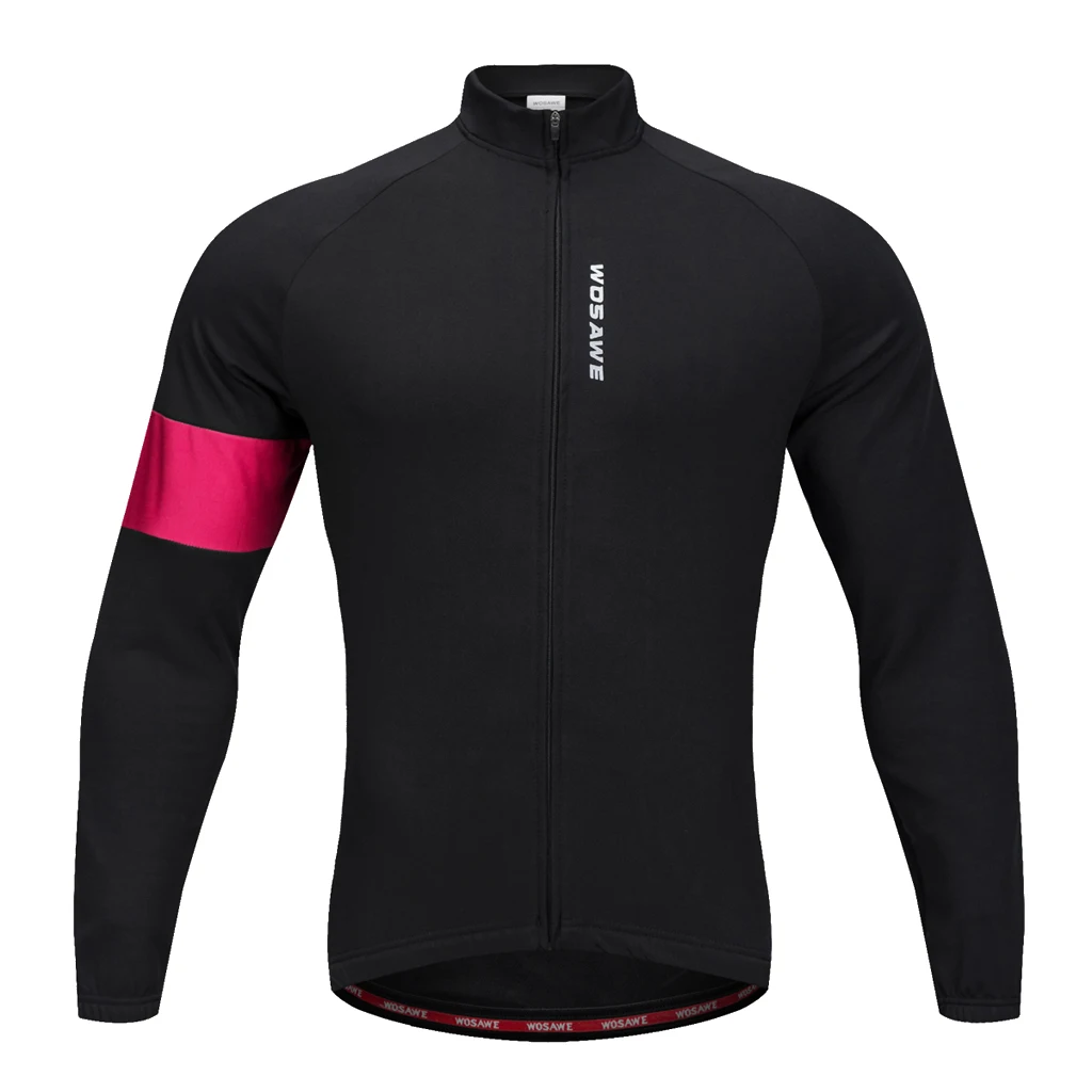 Cycling Long Jersey Bike Biking Shirt Sports Cycling Jacket Black Red