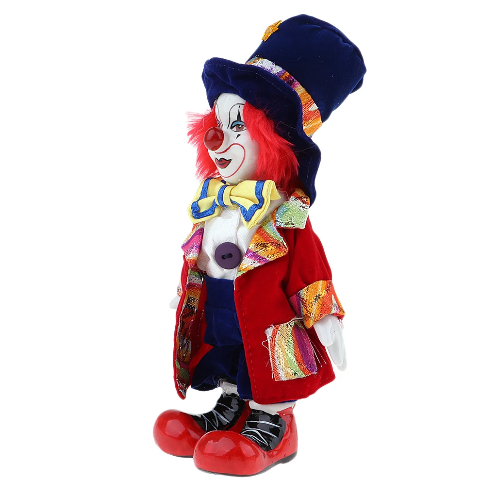 Porcelain Harlequin Jester Dolls Funny Clown Series Toy Kids Birthday Gift