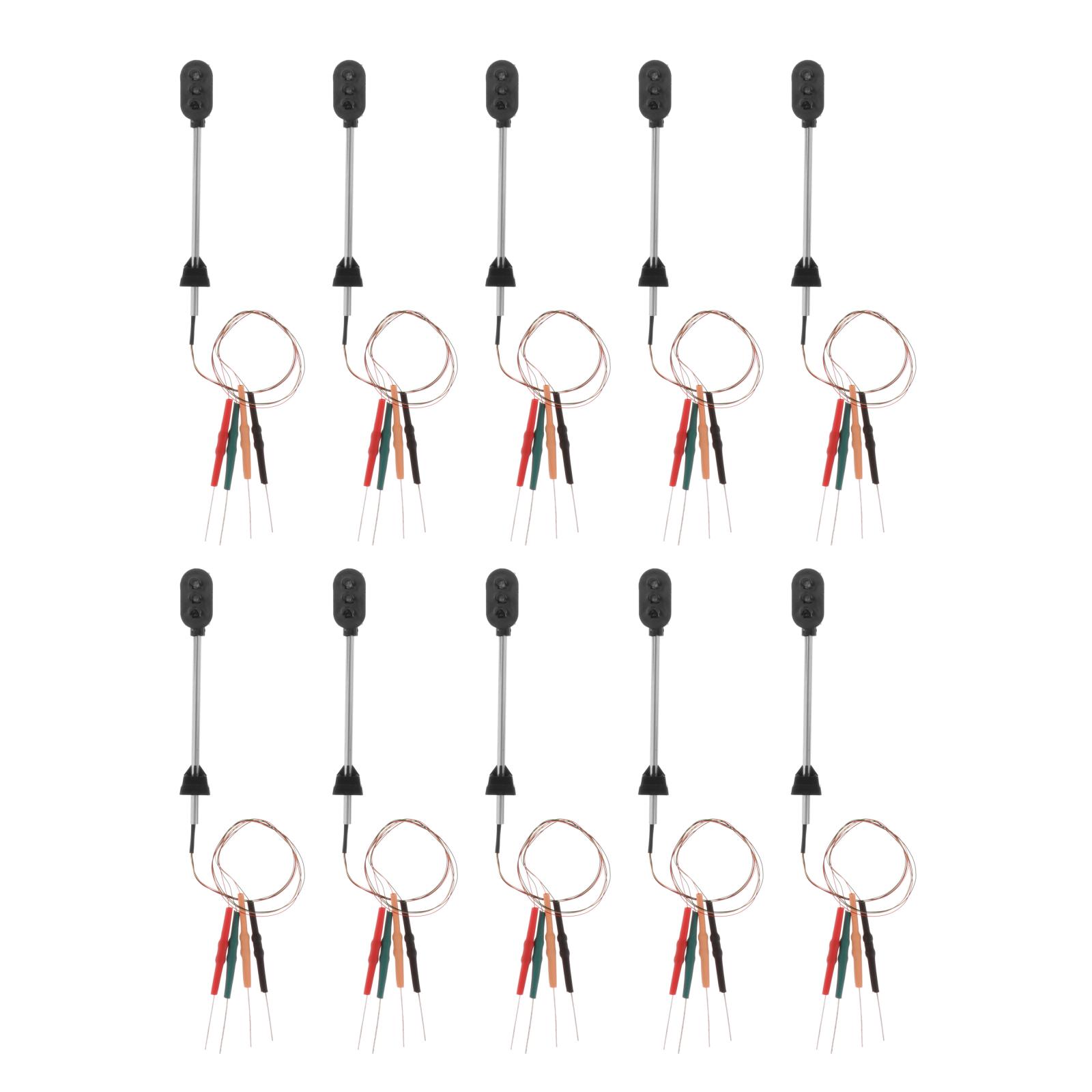 10x Mini Model Traffic Light Scenery Railway 12V Signal Light HO Gauge 1/100