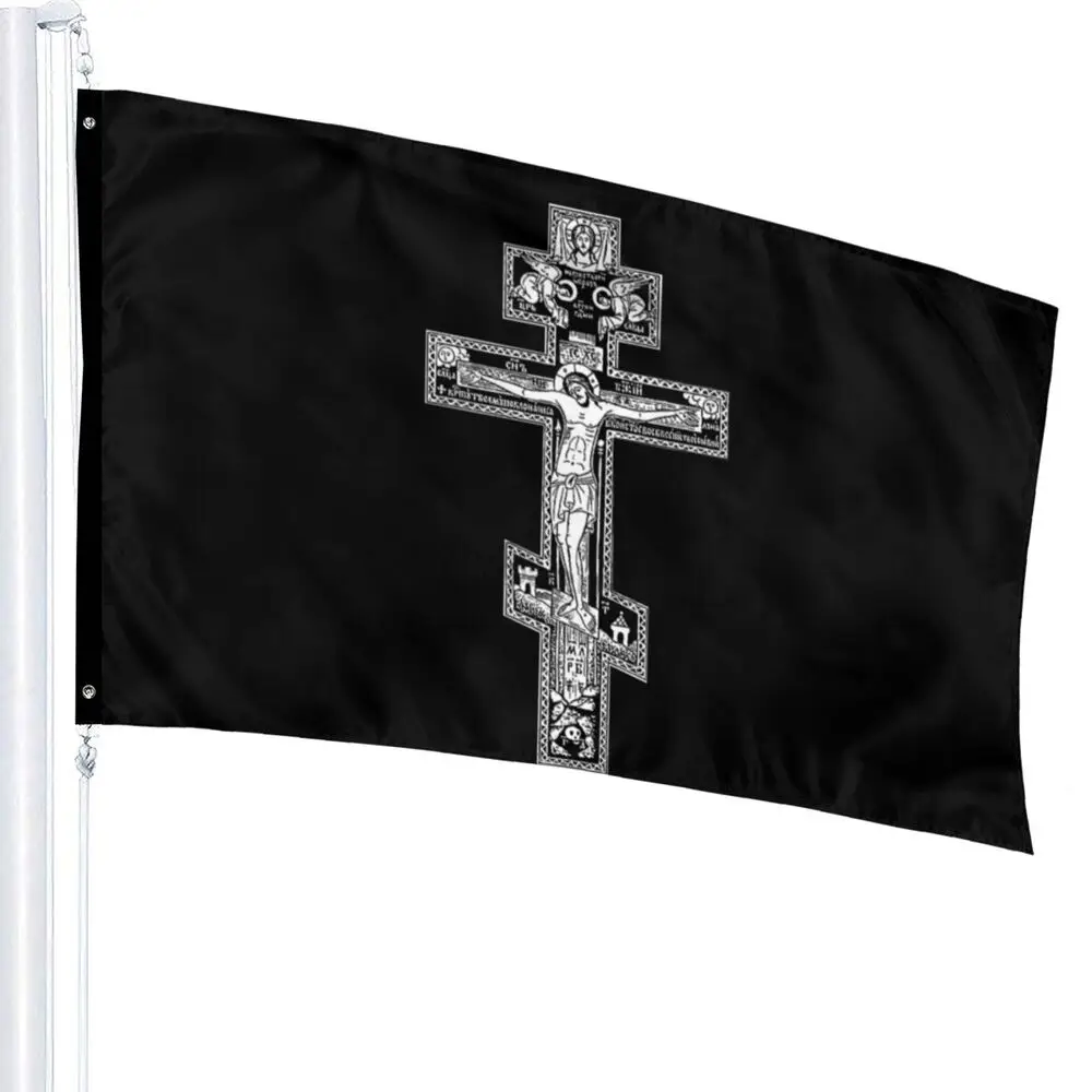 Christian Jesus Religious Flag, Cruz Ortodoxa, Face, Religiosa, 90x150cm