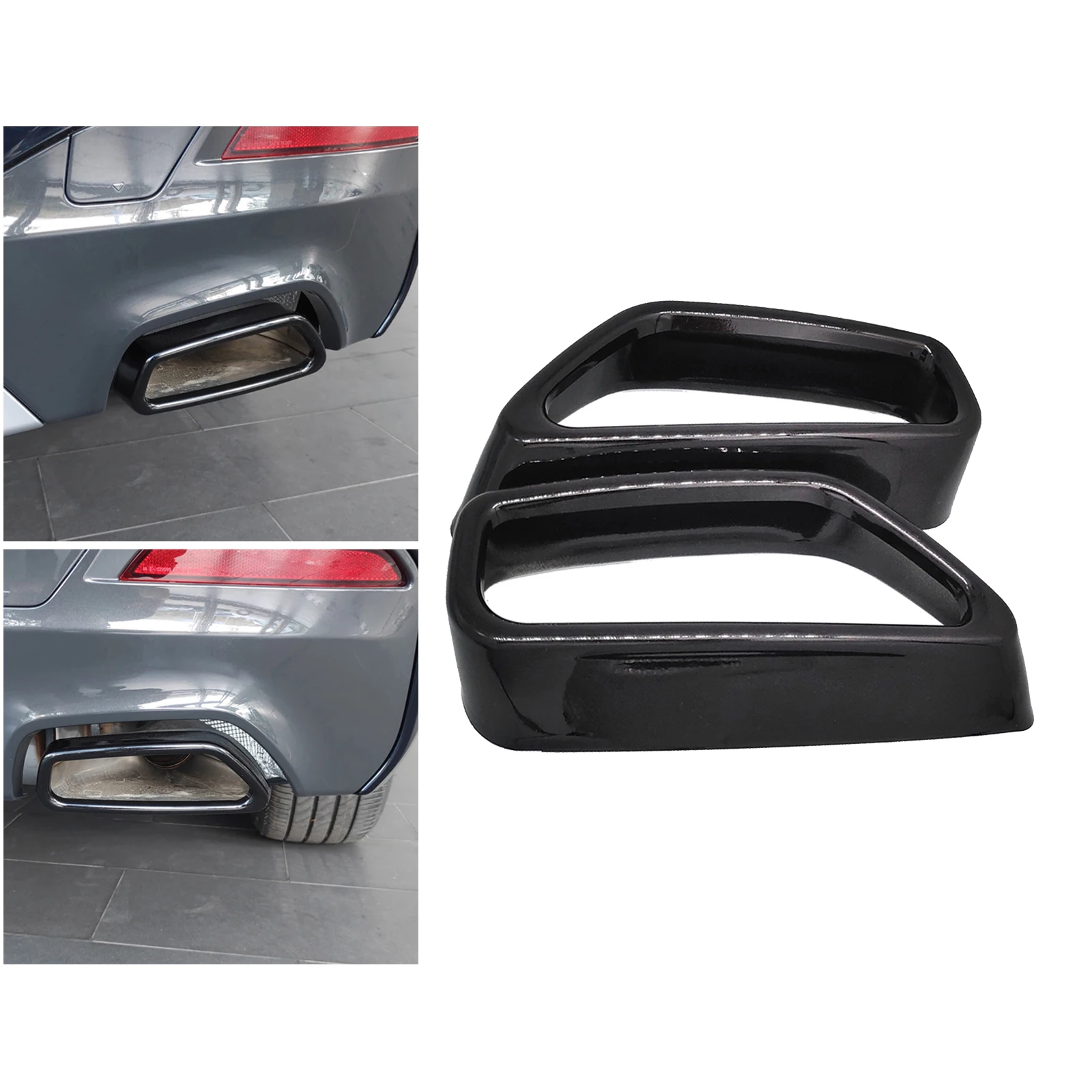 Rear Exhaust Muffler Pipe Cover Trim Tail Throat Frame Decoration fits for BMW 5 G30 G38