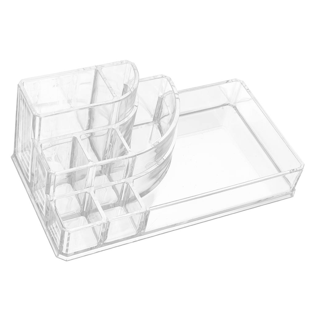 Clear Makeup Lipstick Brush Nail Pens Storage Display Stand Holder Organizer