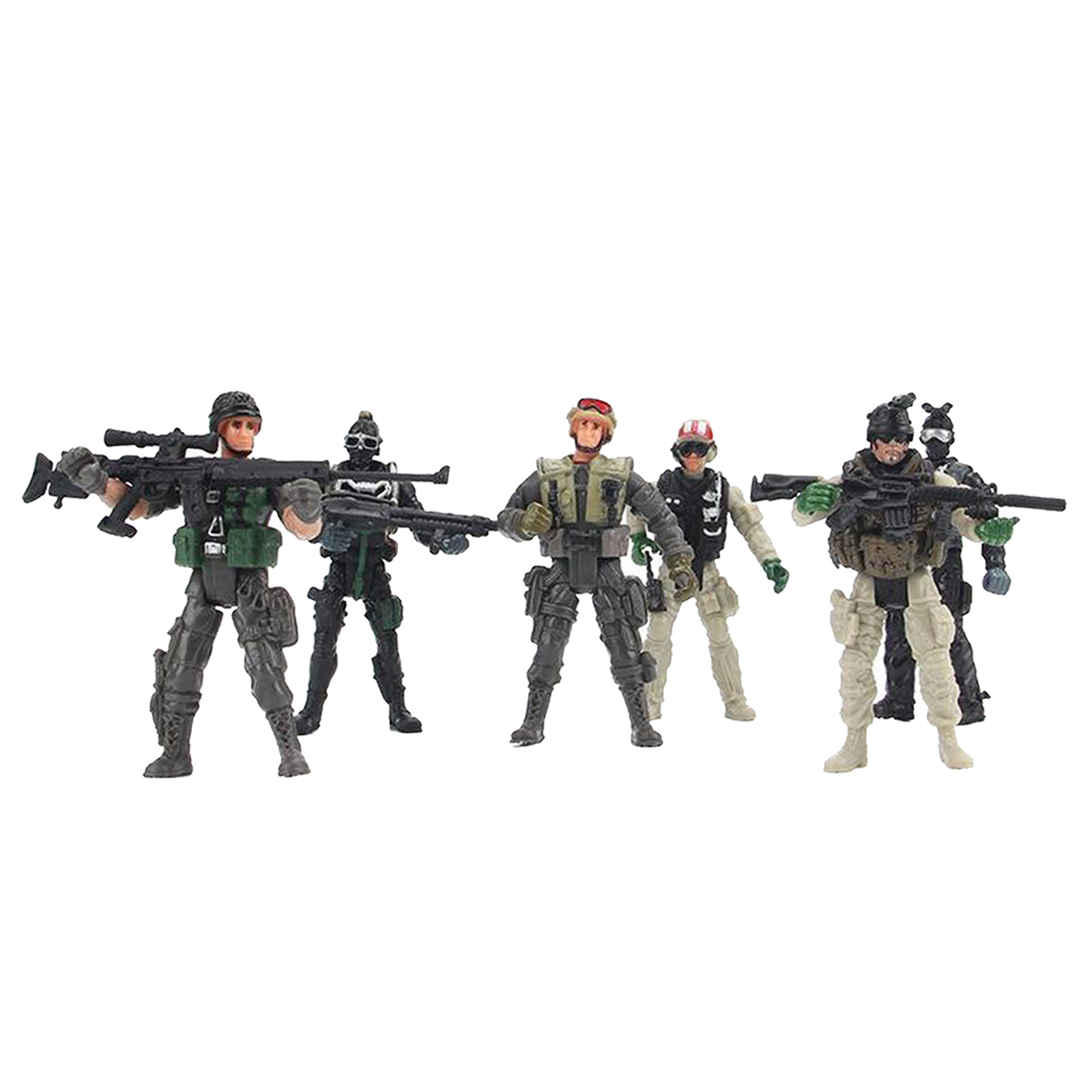 American Army Soldiers Movable Joint w/ Gun Model Figure Gifts Collectible