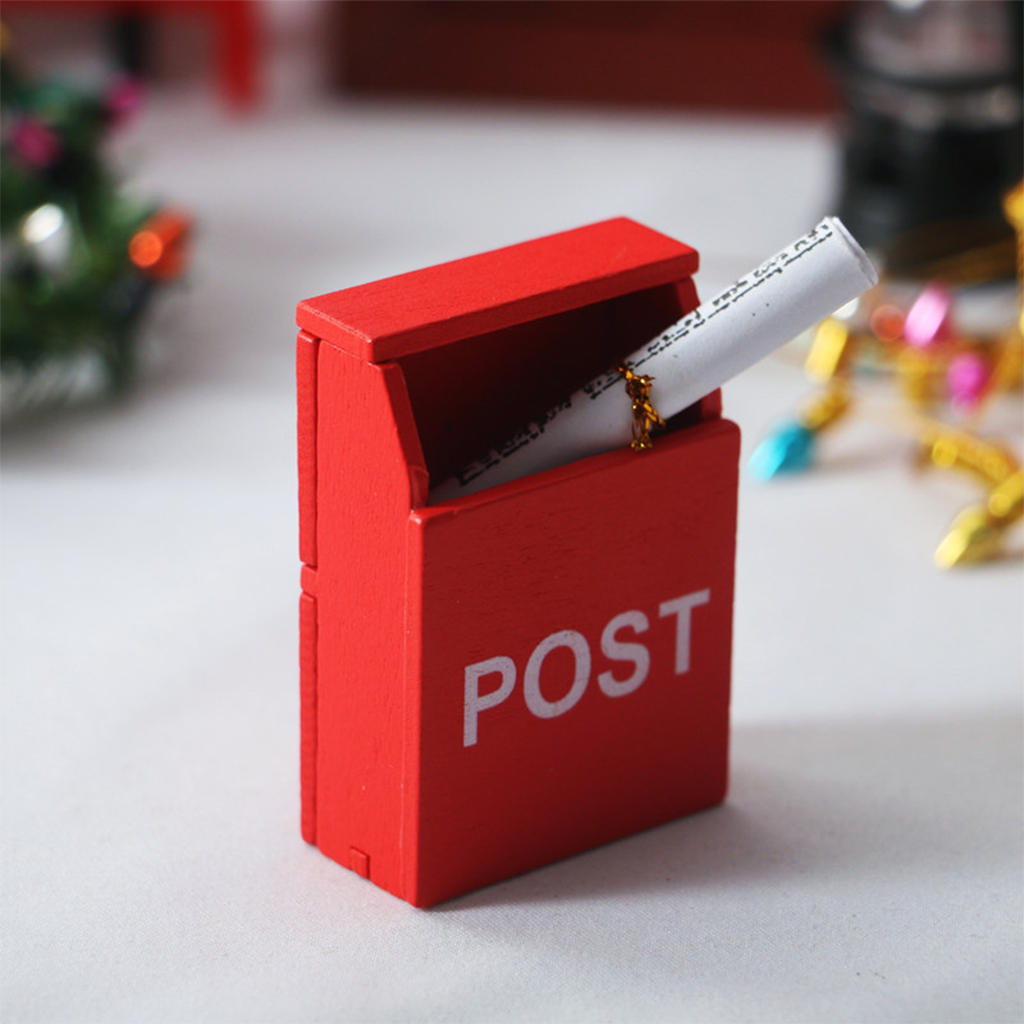 1/12 Dollhouse Miniature Mailbox Decoration Life Scene Mini Mail Box for Outdoor