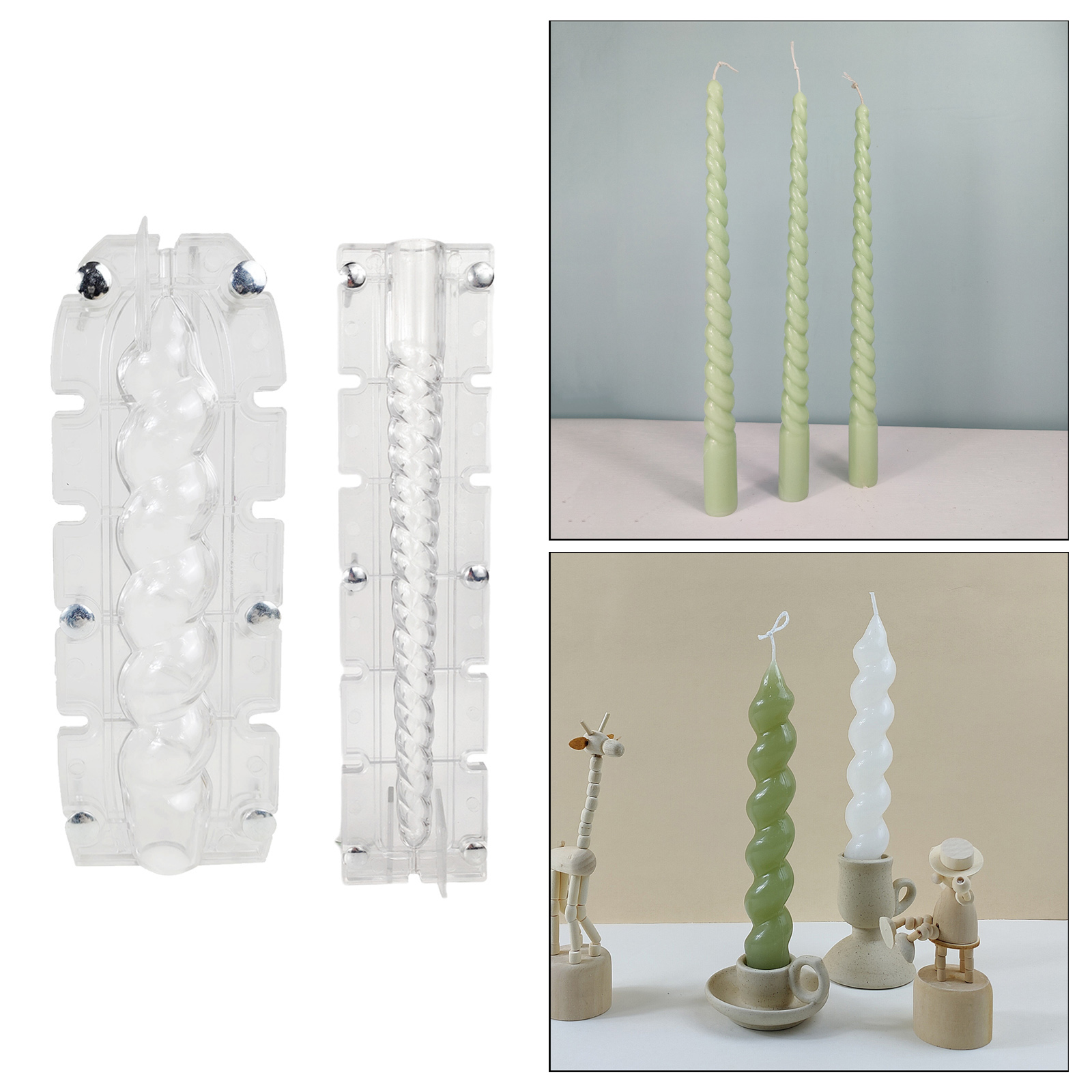 Candle Molds for Candle Making Plastic Taper Candle Making Mold Pillar Candle Making Molds DIY Candle Making Supplies