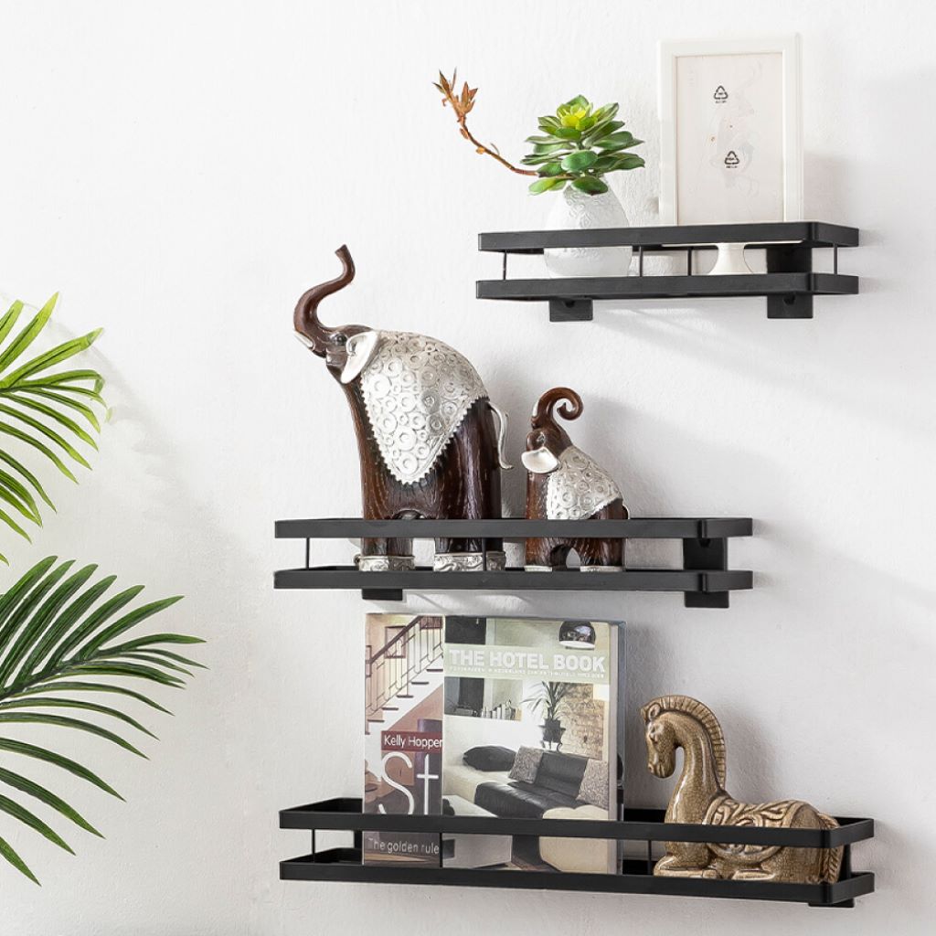 Stainless Steel Storage Rack Shampoo Holder Toothpaste Organizer Black