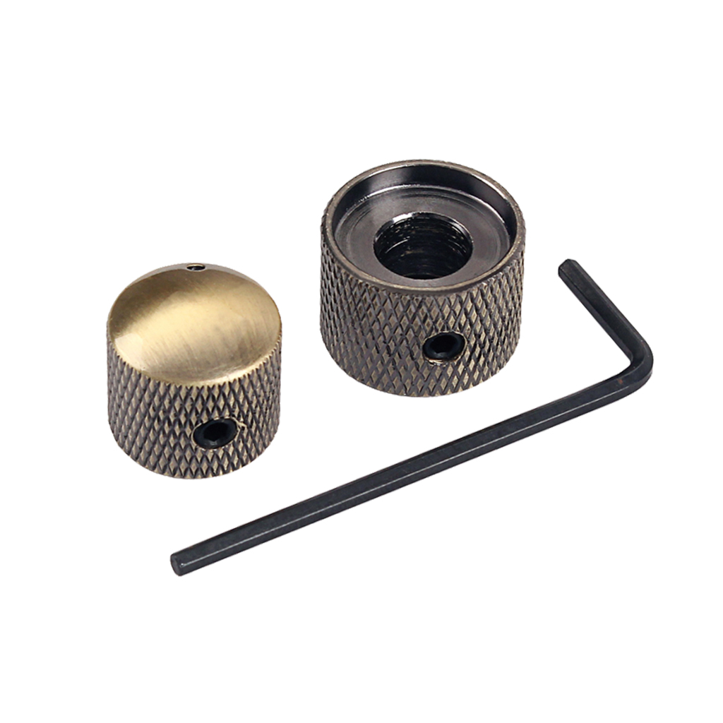 Electric Guitar Tone Volume Control Knobs Buttons Double Layer Tunning Knob