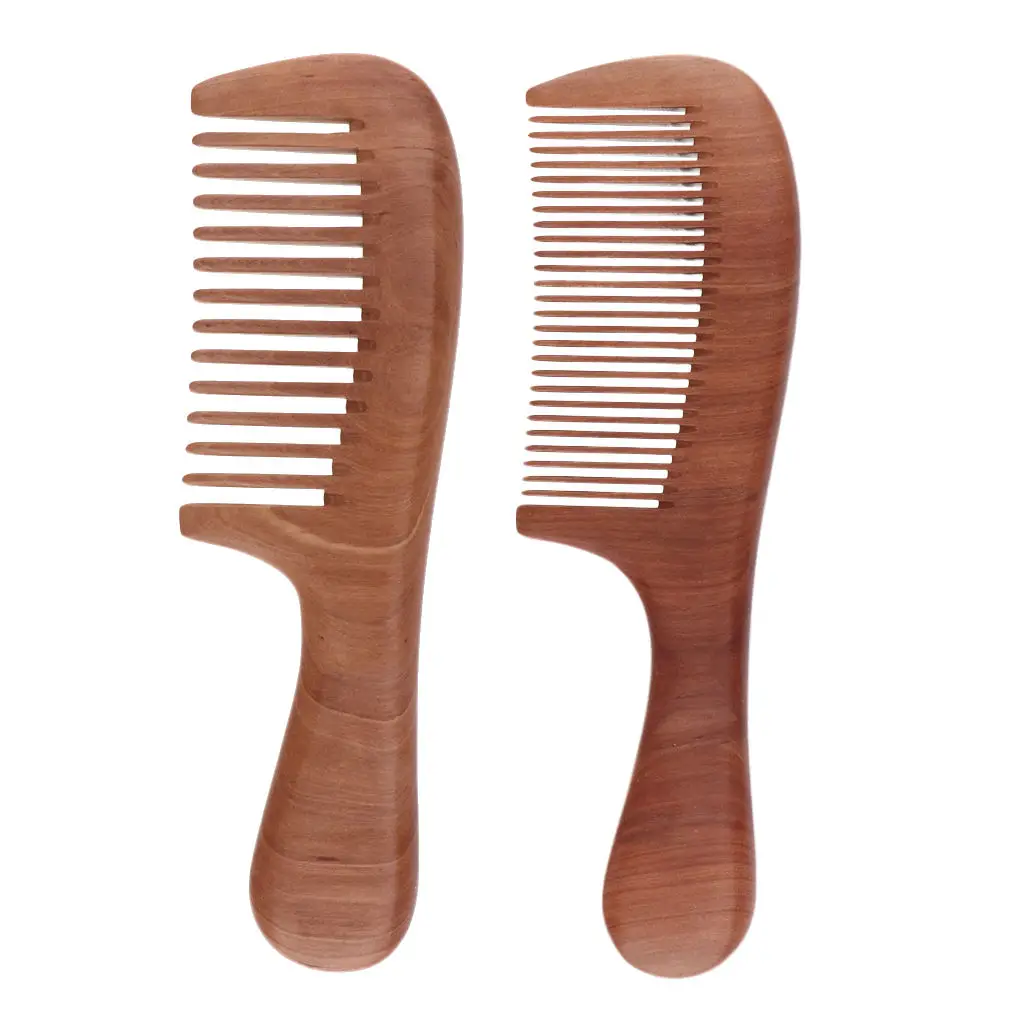 Durable Hair Comb for Detangling - Wooden Massage Comb for Curly Hair - No Static Natural Wood Comb for Girls Boys