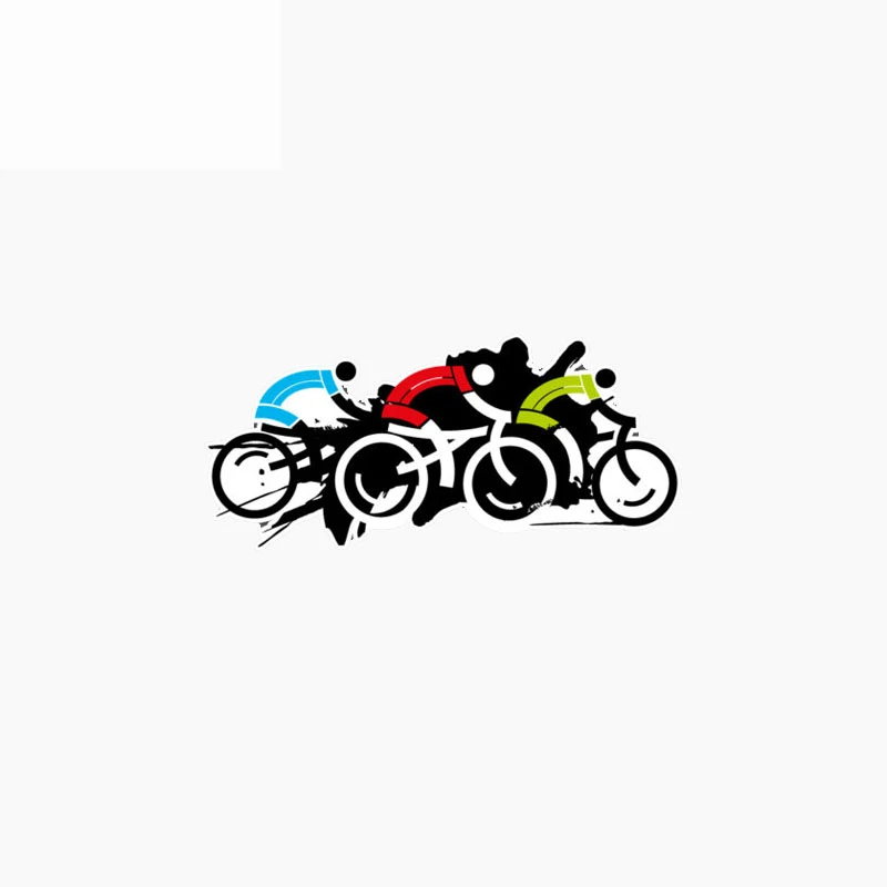 car window stickers DasDecal Personality Cyclist Racers Car Sticker Waterproof Decal Laptop Suitcase Truck Motorcycle Auto Accessories PVC,11cm*5cm funny car decals