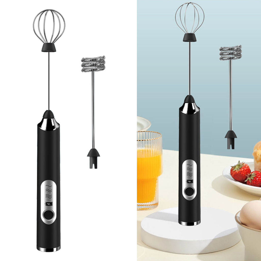 Handheld Milk Frother Wireless Foam Maker Eggs Beater Mixer Electric for Egg Hot Chocolate Latte Frappe Cappuccino