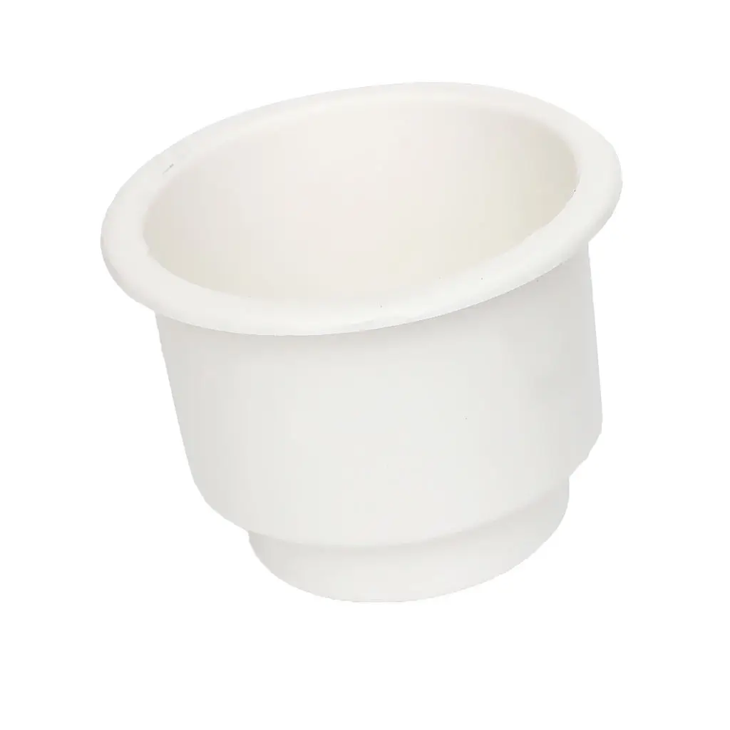 White Side Hole Recessed Cup Drink Holder for Marine Boat Car RV Install Almost Anywhere On Boat Game Table Sofa Cars & RV