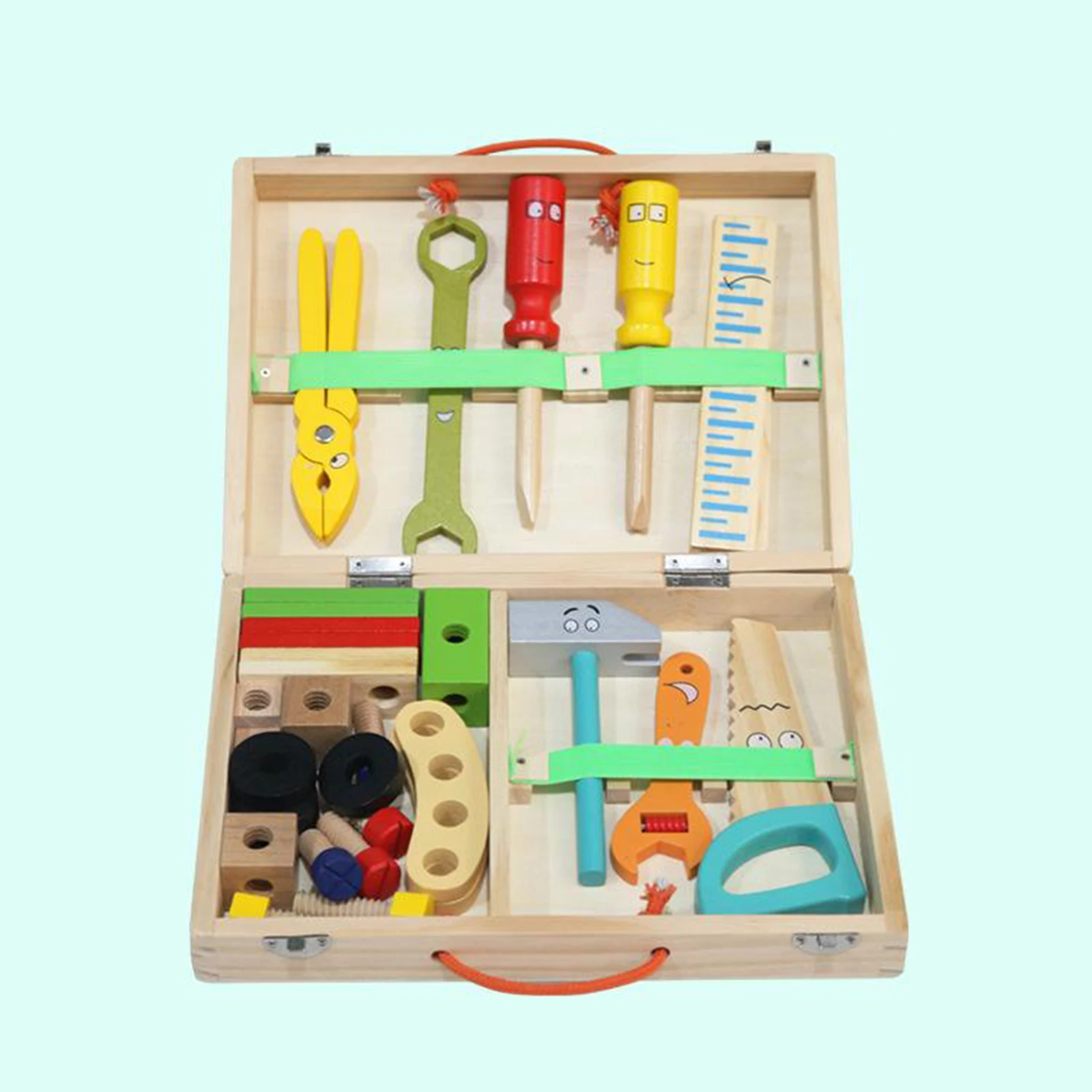 Kids Wooden Tool Set Kit Educational Toys Simulation Repair Game Puzzle Toys for Boys Gift Gift, Develop Hand-on Ability