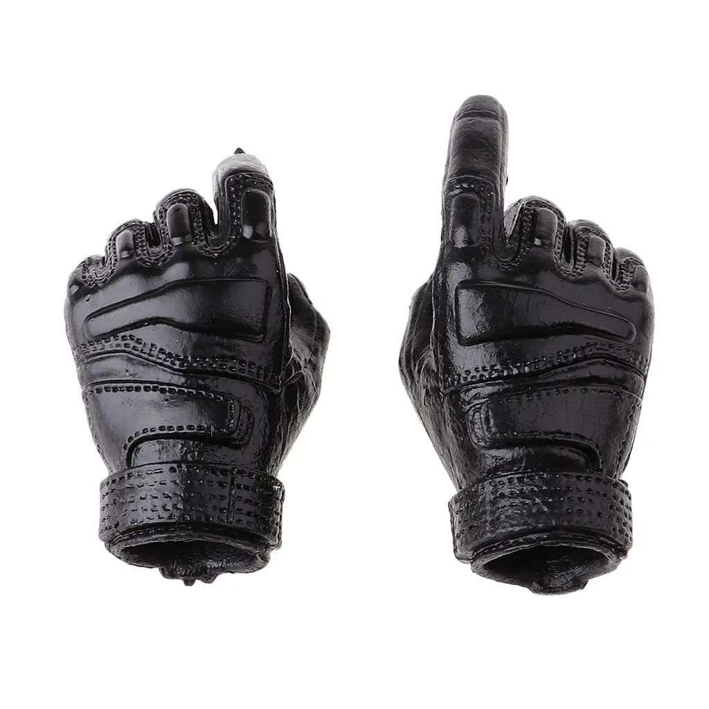 Mini 1: 6 Scale Black Gloves for 12 