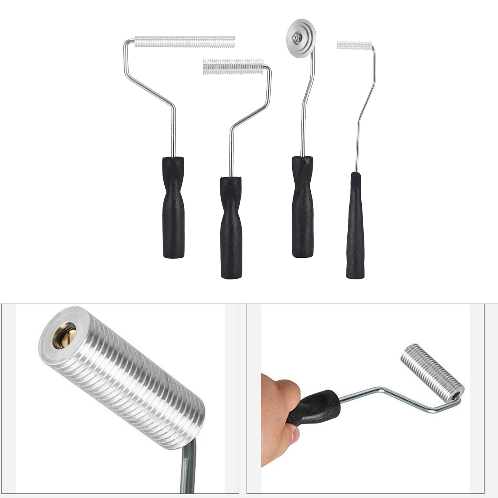 4pcs Fiberglass Roller Tools Kit Bubble Paddle Tool for Tub Shower Repair