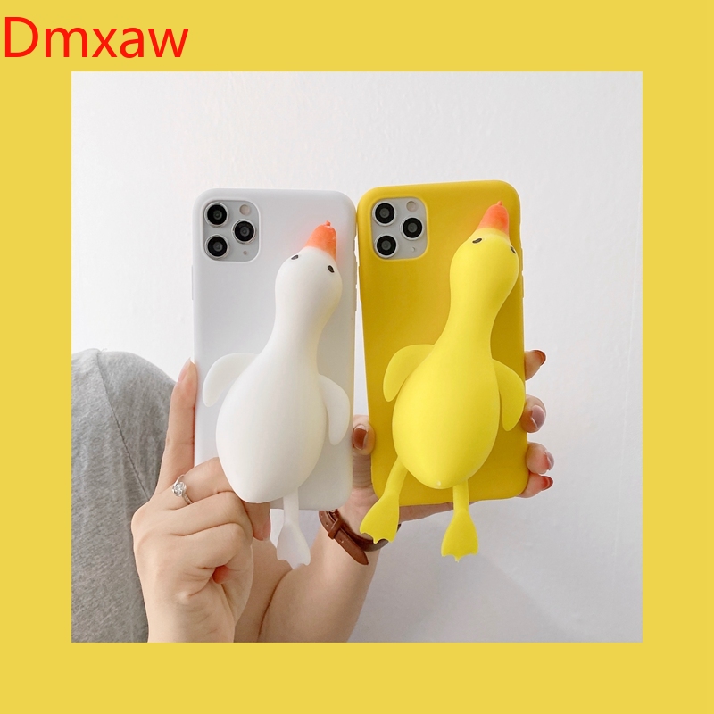 iphone 13 pro phone case Casing For iPhone 13 12 11 Pro Max Mini X XR XS Max 8 7 6 6S Plus SE 5S 5 Cover Cute Cartoon Duck Goose Stress Reliever Case iphone 13 pro phone case