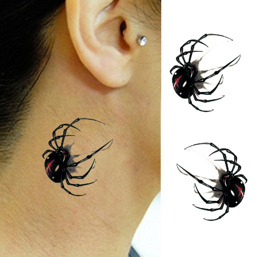 Pegatinas de tatuaje temporal con patrón de araña, tatuajes artísticos,  joyería corporal, productos baratos, maquillaje a la moda|Tatuajes  temporales| - AliExpress