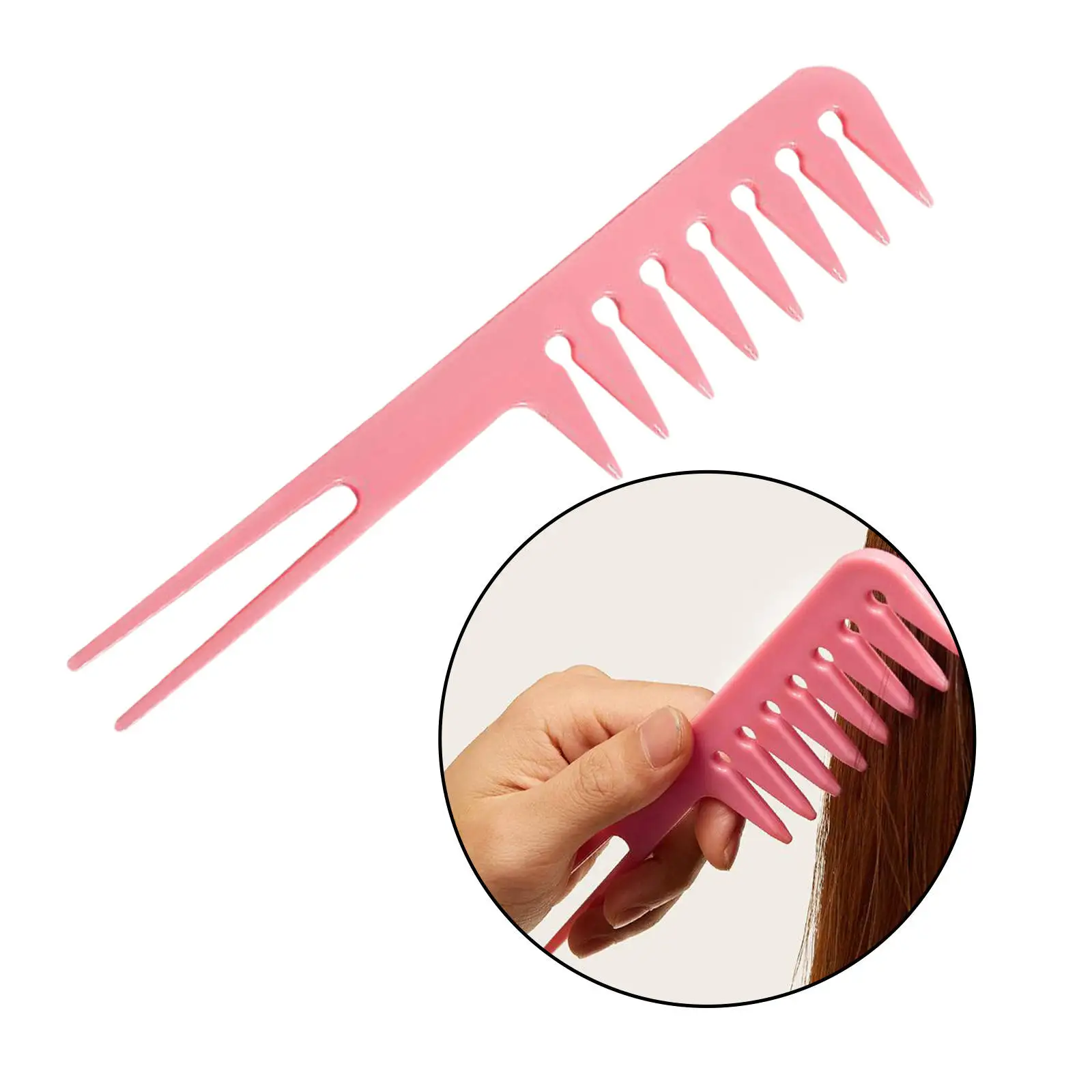 Anti static Wide Tooth Weaving & Sectioning Foiling Comb for Hair Coloring, Highlighting, Balayage, Microbraiding & More