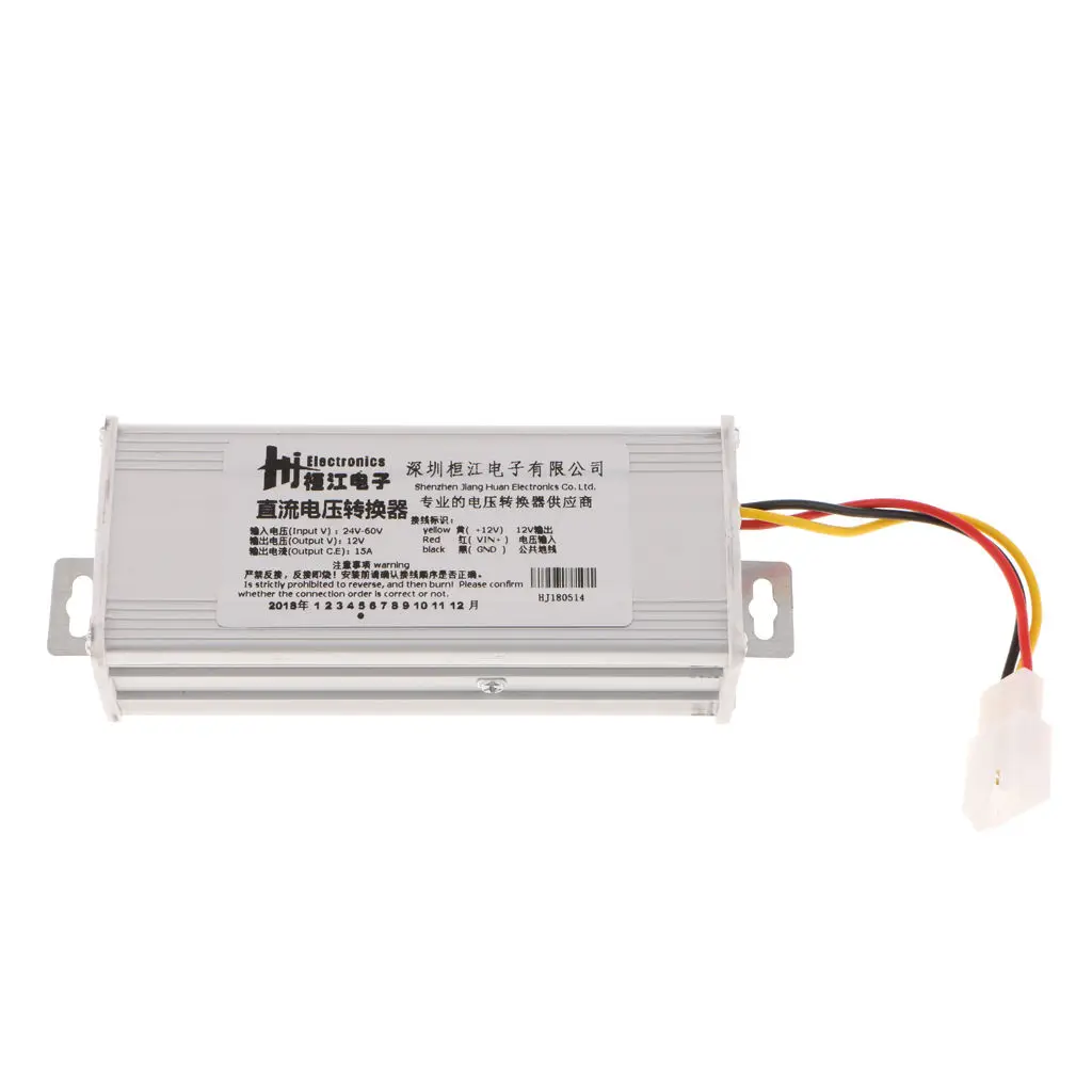 DC/DC Converter Regulator Reducer 24V-60V  to DC 12V 15A 180W Waterproof Power Supply Transformer Volt Module