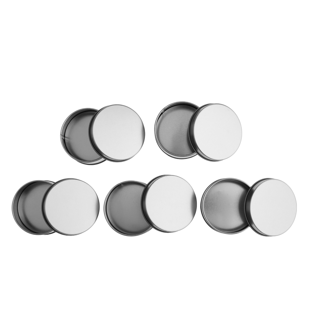 5 Count Tinplate Cans Makeup Cosmetic Cream Candles Tins Powder Containers DIY Crafts Tea Lip Balm Box Case