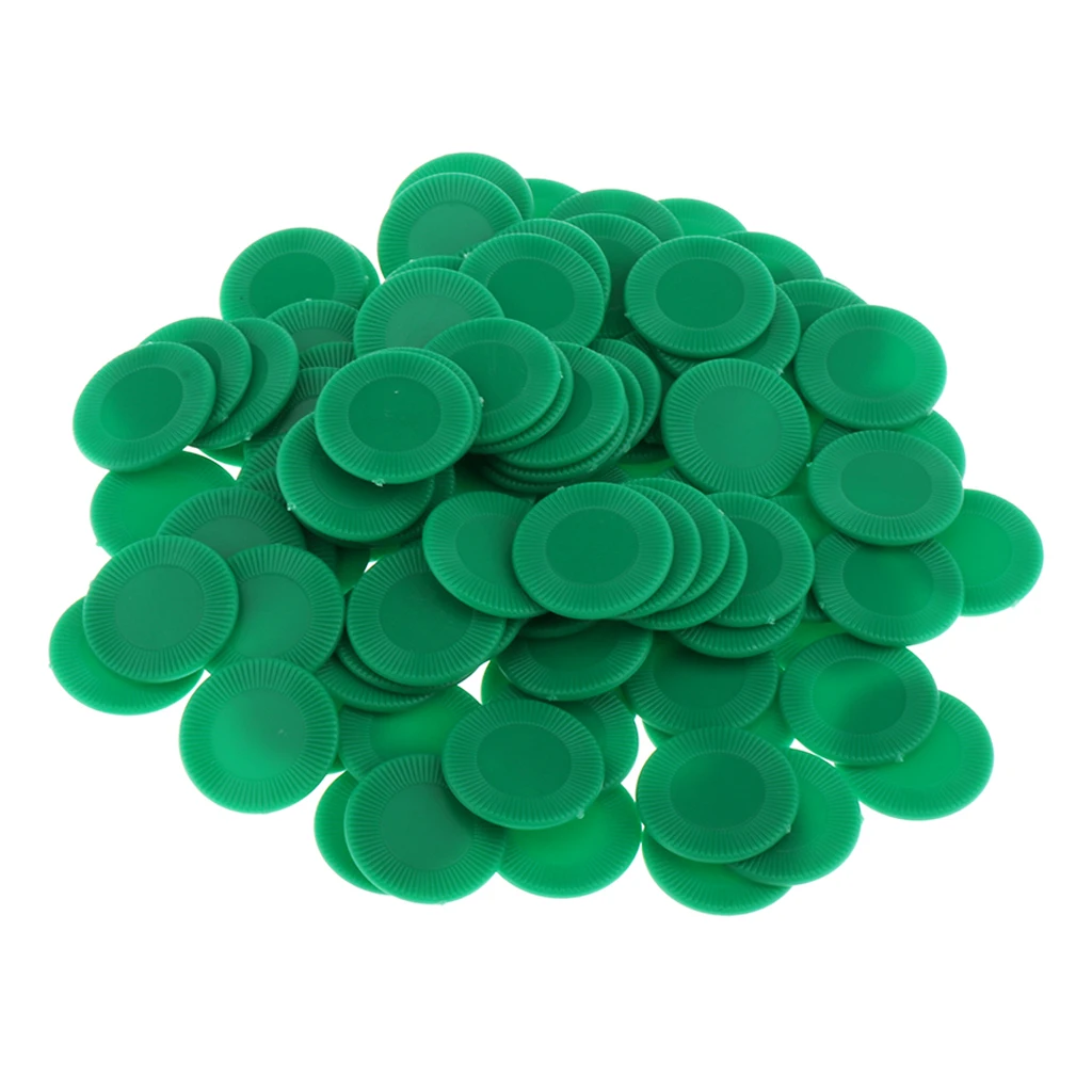 Plastic 23mm Bingo Game Poker Chips Board Games Markers Tokens Count Toy