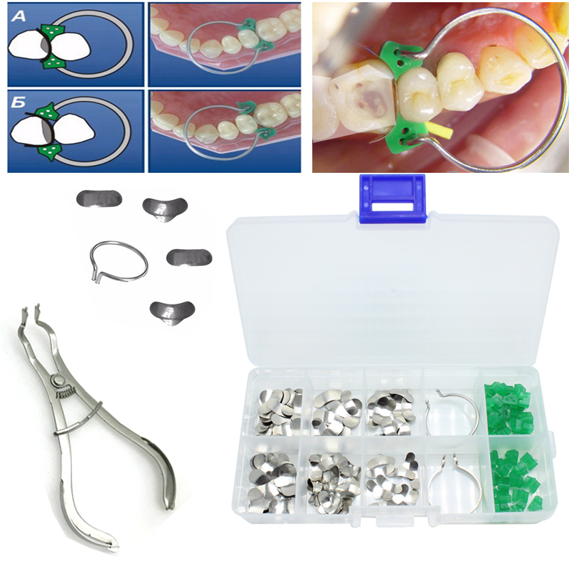 Best of 1 Set Dental Sectional Contoured Matrices Matrix Ring With 40Pcs Delta Wedges Silicon Rubber Elastic Wedges Dentist Tools Lab Reviews & Tips