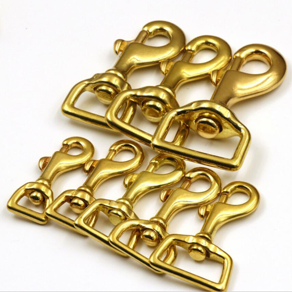 Brass Lobster Clasp Swivel Trigger Clip Key Chain Clasps for Bags Belting Straps
