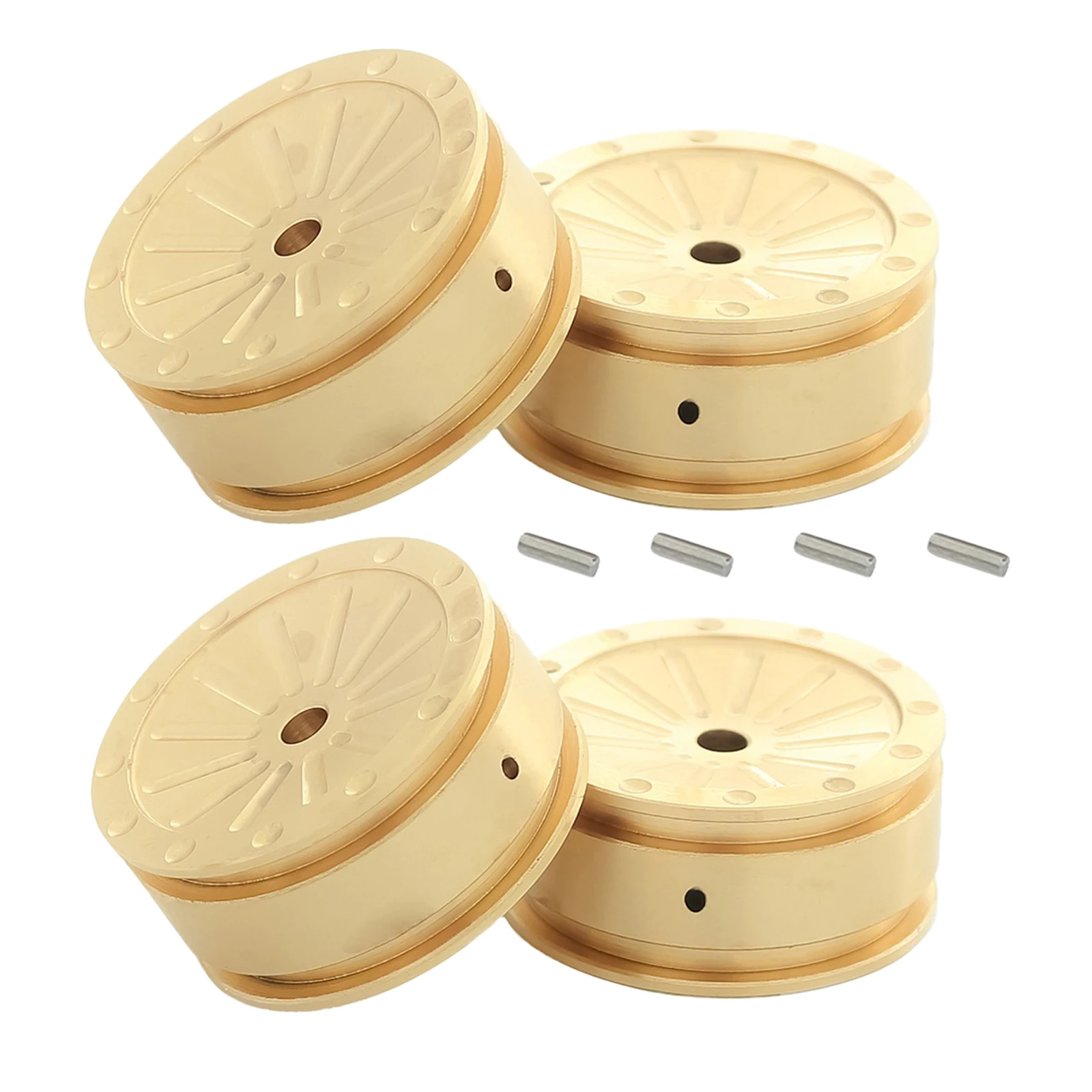 Brass Weighted Wheel Rim Hub Counterweight Replacement for Axial SCX24 90081 1:24 RC Car Crawlers