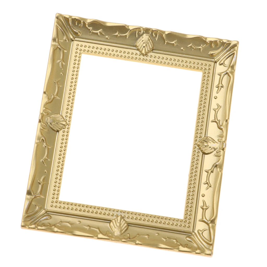 Dollhouse Miniature Metal Gold Picture Frame 1:12 inch scale Z49 Dollys Gallery 