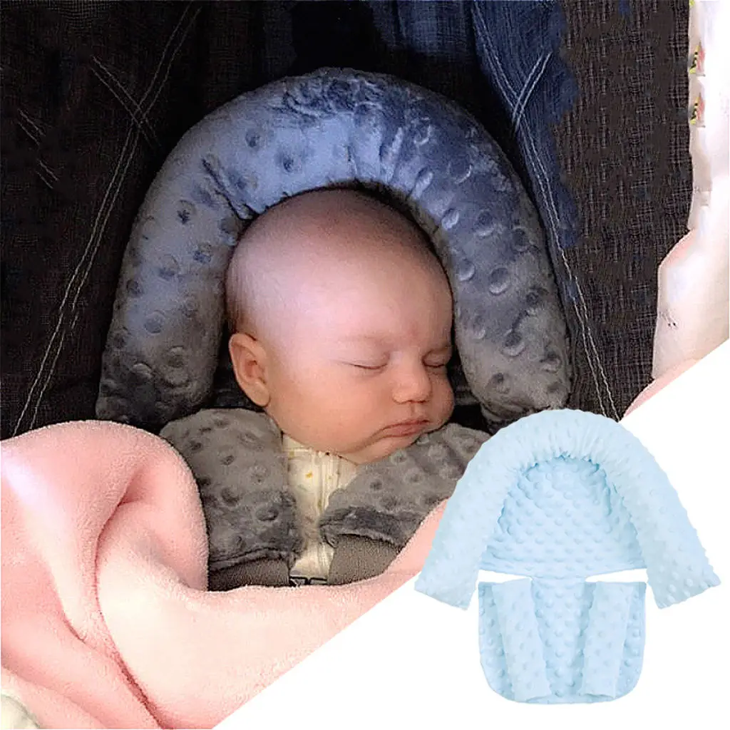 Newborn Baby Head Support Pillow Liner Body Support Strap Covers Sleeping Support Carseat Baby Carrier Pram
