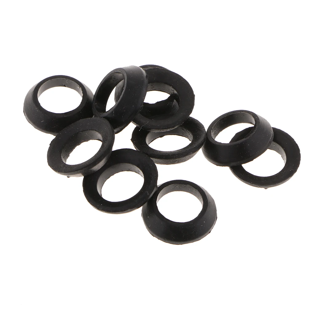 10pcs Rubber Rings Trim Spacer Winding Check For Fishing Rod Build Repairing, Fishing Pole Accessories, 15mm Outer Dia.