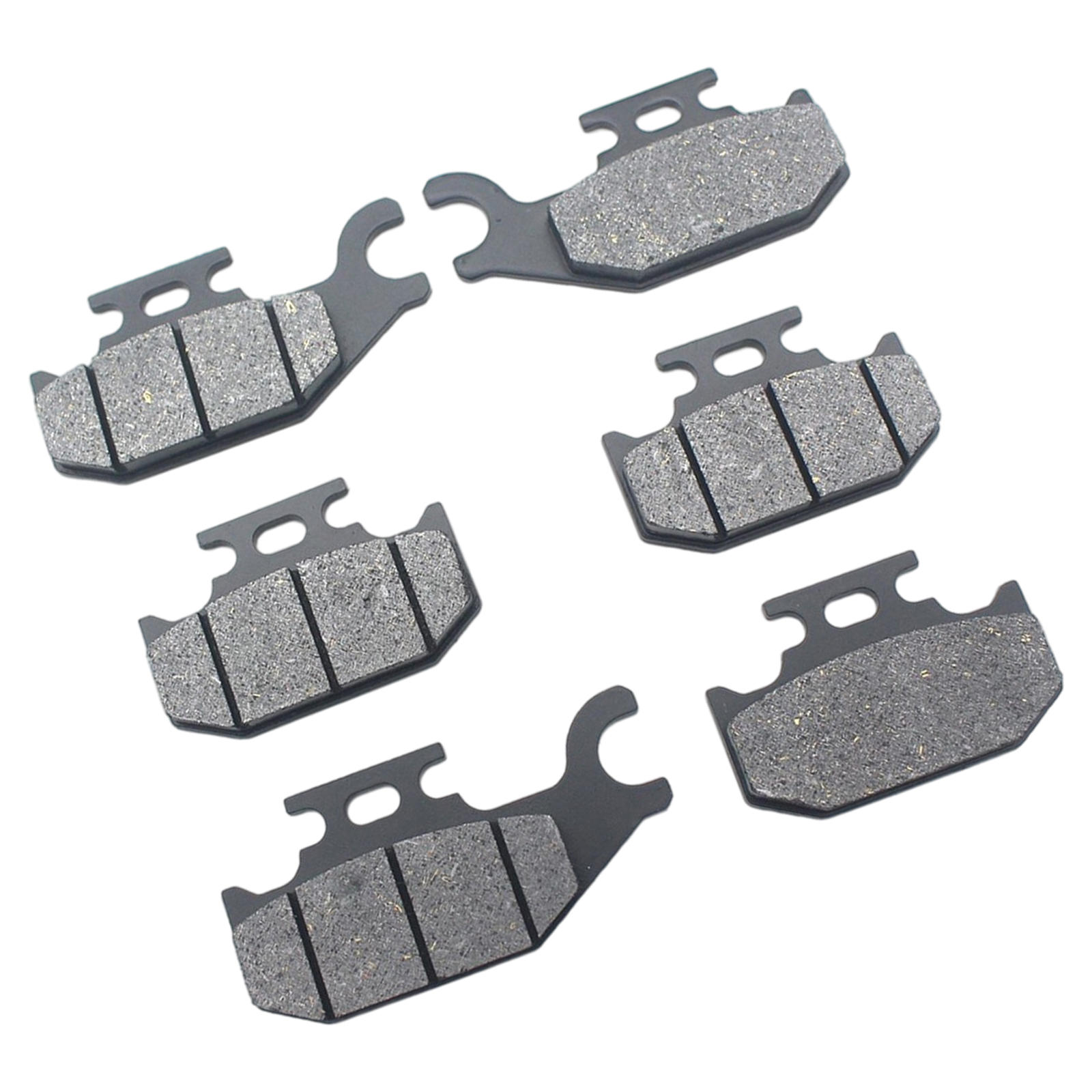 6Pcs F+R Motorcycle Brake Pads Semi-Metallic Brake Disks for Outlander 400 500 650 Max XT 4 x 4 Braking Stop Pads Parts Gray