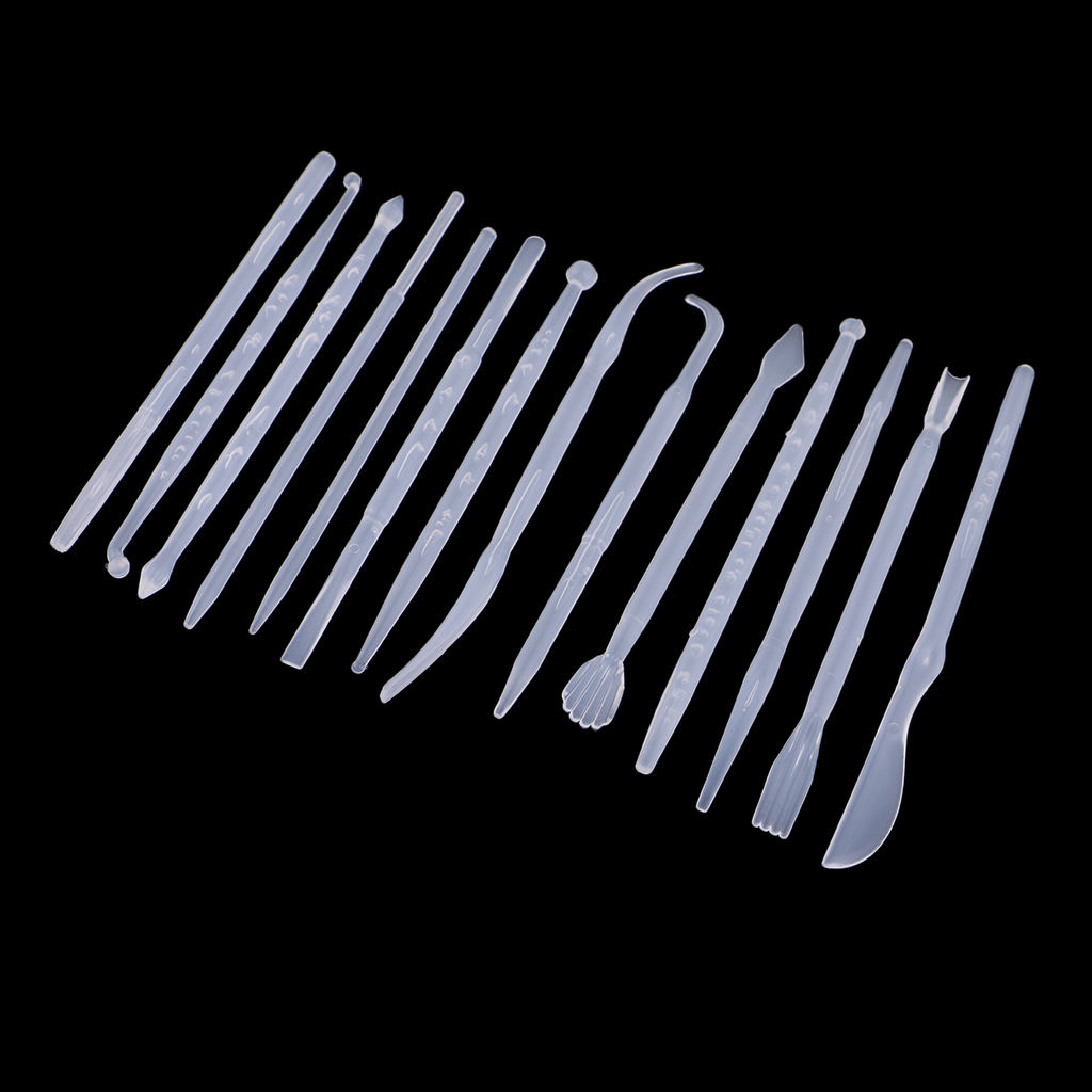 14x Plastic Polymer Clay Sculpture Tools Clay Sculpting Wax Carving Modeling