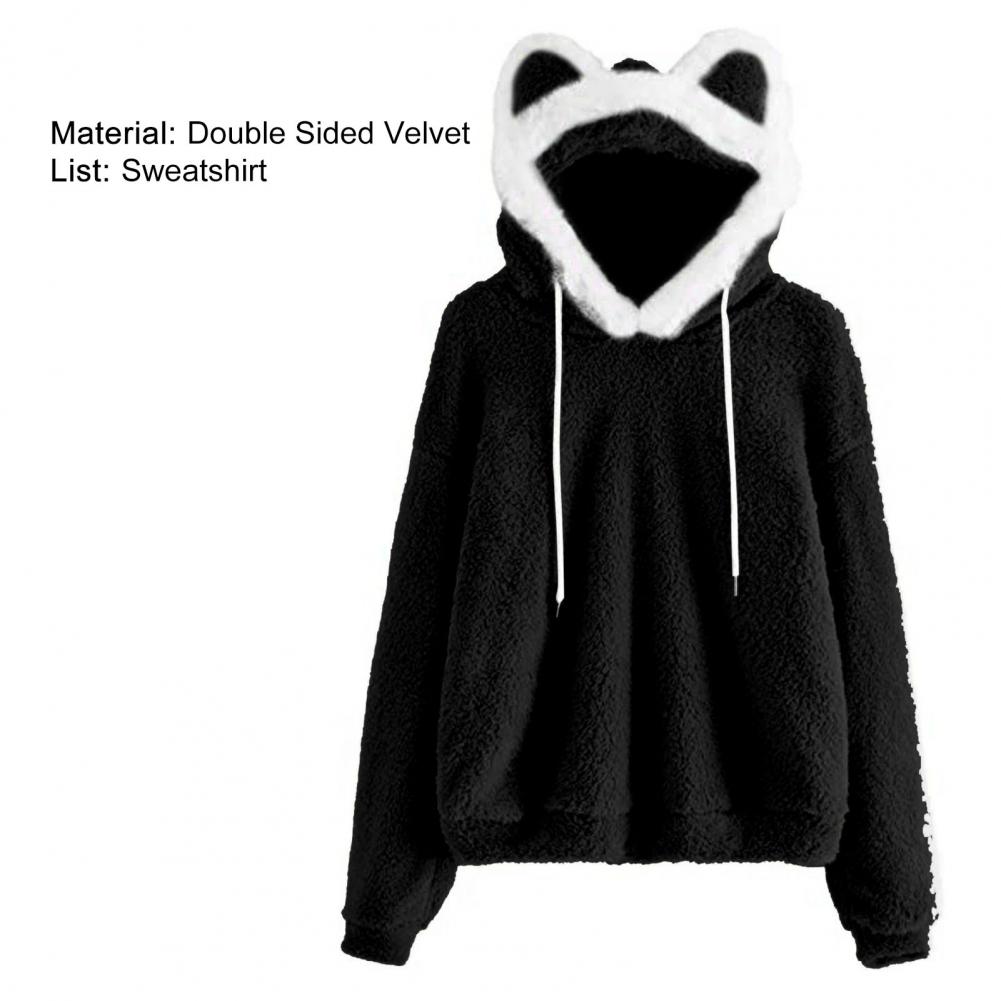 cat ear zip up hoodie