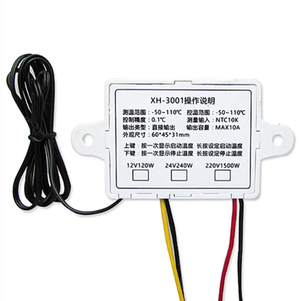 1 Pc Digital Display Thermostat Control Switch Probe Temperature Controller