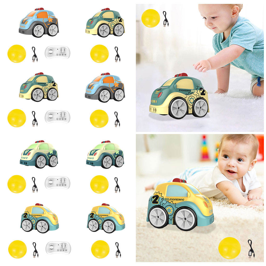 Cartoon RC Car Intelligent 2 AAA Batteries(Bring Your Own) for Learning to Crawl Stimulatating Auditory Visual Development