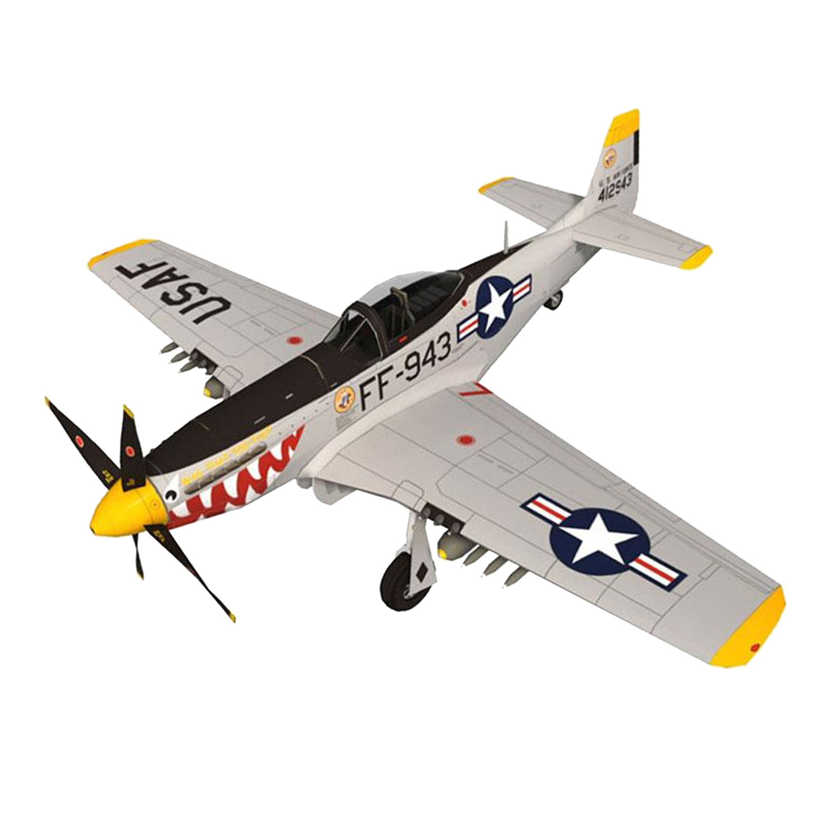 1:33 Scale 3D Fighter Model Assemble Kit Aircraft DIY Living Room Ornament