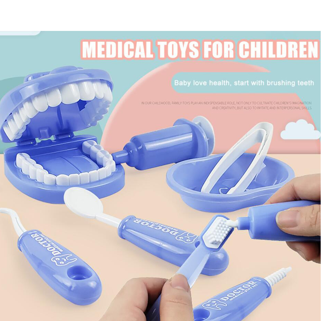 Pretend Play Kids Doctor Dentist Kit Preschool Activity Toy for Toddler