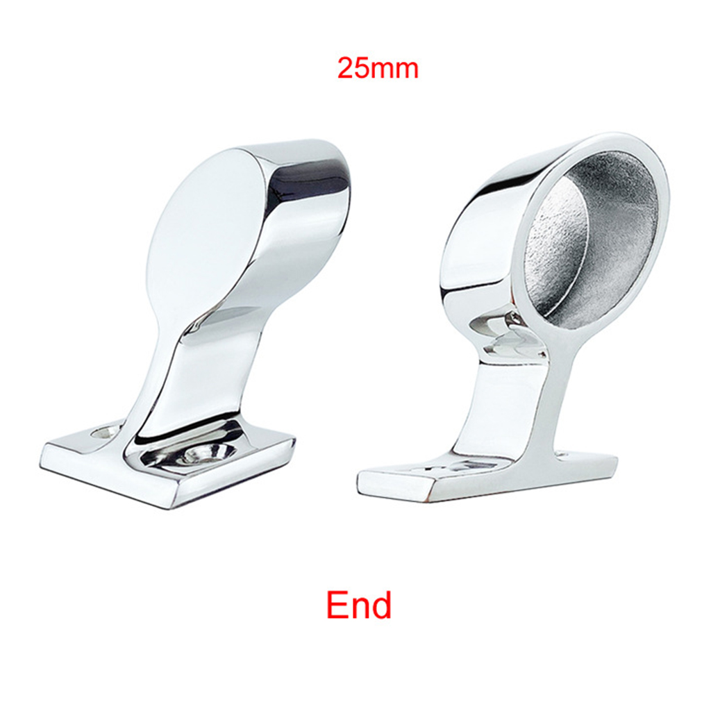 1inch Stainless Steel Boat Handrail Fitting Bracket Support Right End 60 Degree