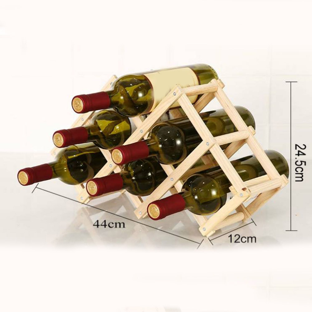 dobrável prateleiras de vinho detém 3 6 10 garrafas rack melhor preço