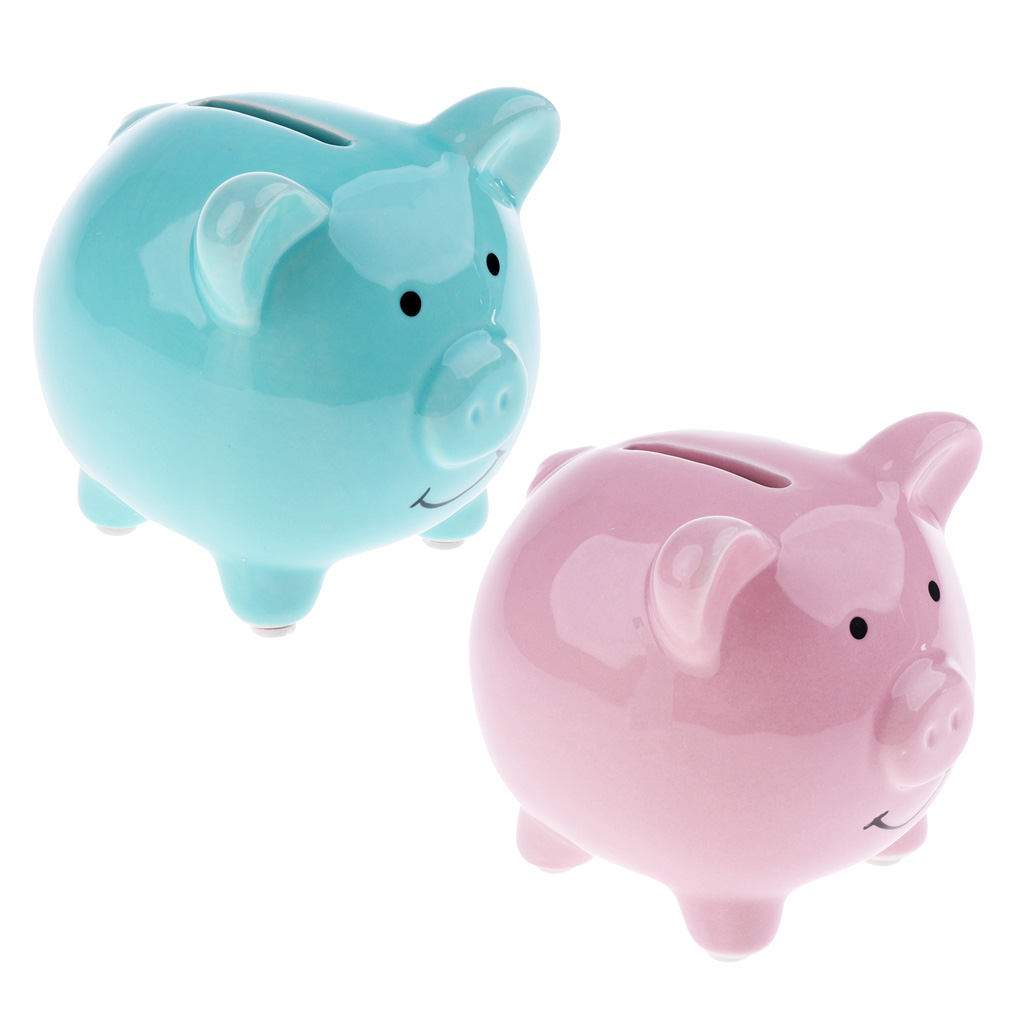 Ceramic Money Box Pots Savings Fund Save Coins Piggy Bank For Children Kids