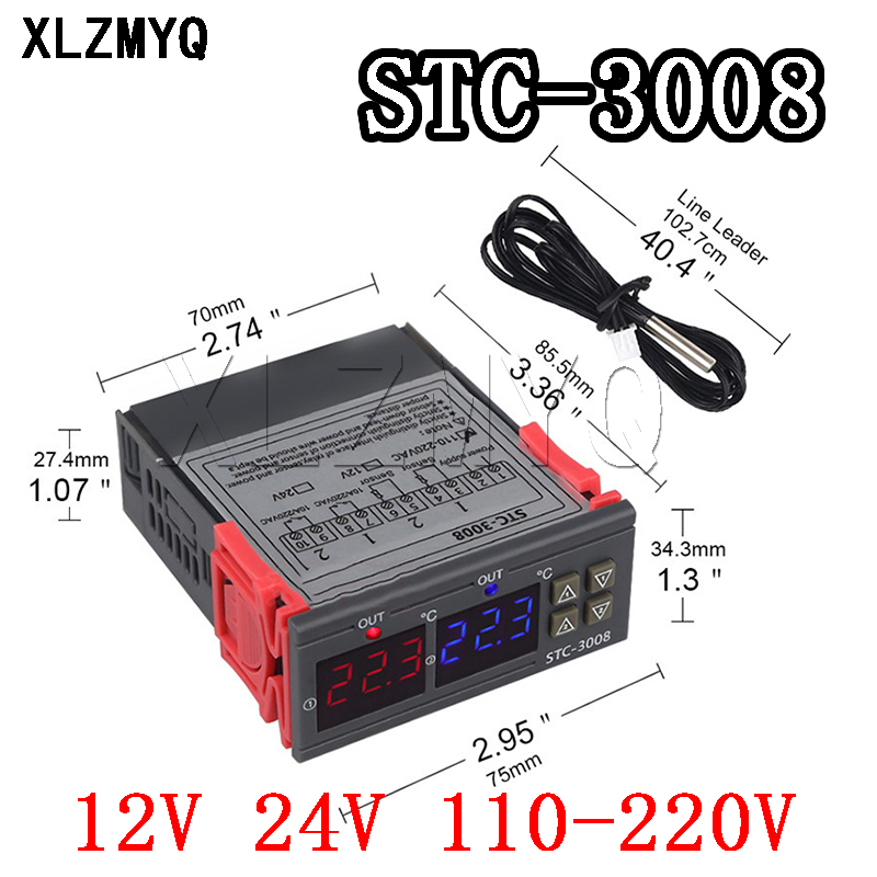 incubadora, STC-1000, STC-3000, STC-3008, STC-3018, STC-3028, STC9200, 12V